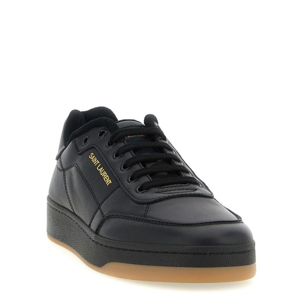Saint Laurent Black Calfskin Low Top Men's Sneakers - Picture 2 of 4